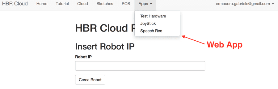 Come creare una semplice Web App per interagire con il vostro robot