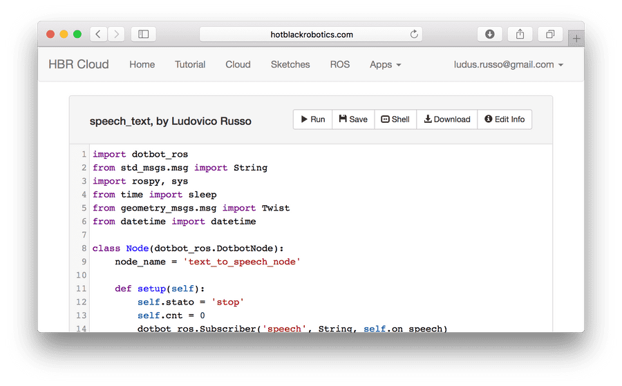 Cosa si può fare con la nostra piattaforma di Cloud Robotics