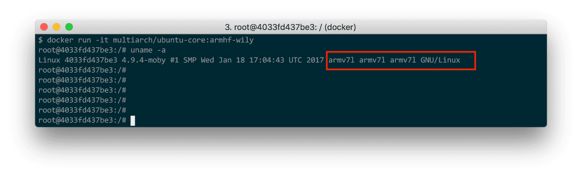 Docker run multiarch