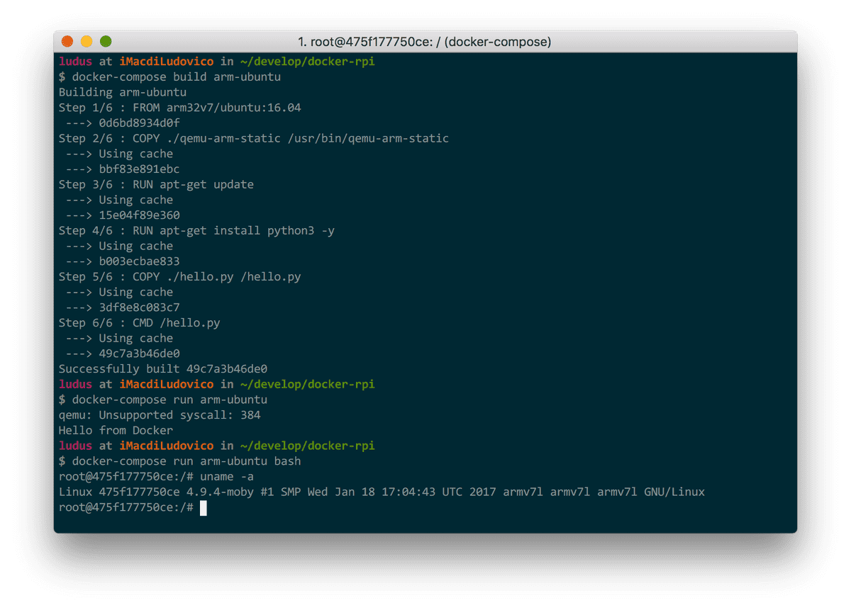 Docker Compose per compilare ed eseguire
