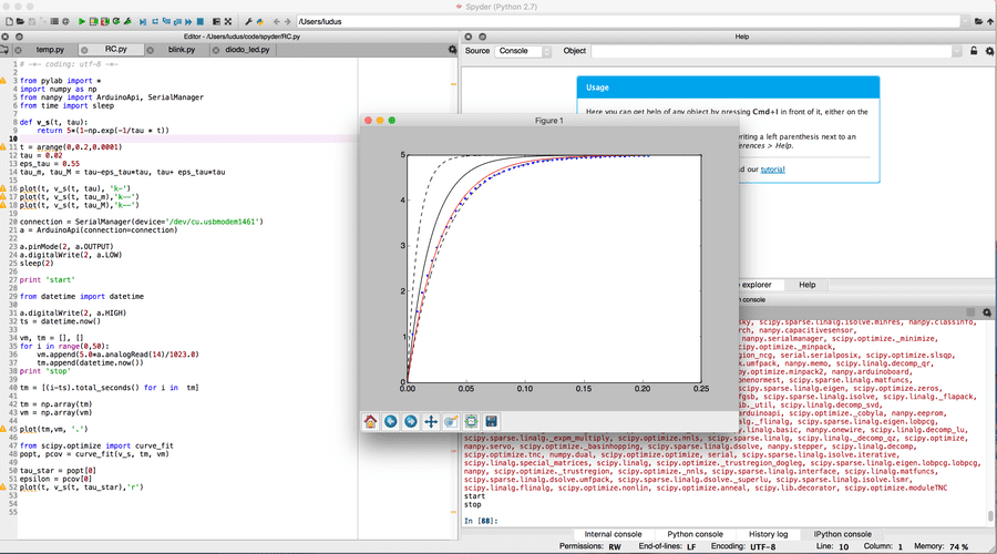 Un laboratorio di Fisica con Python e Arduino - Circuito RC v2