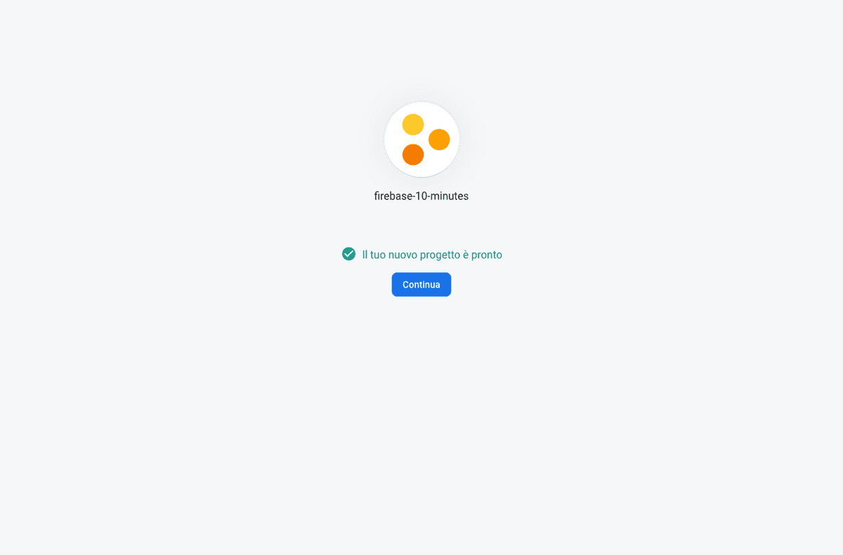 Creare app Firebase