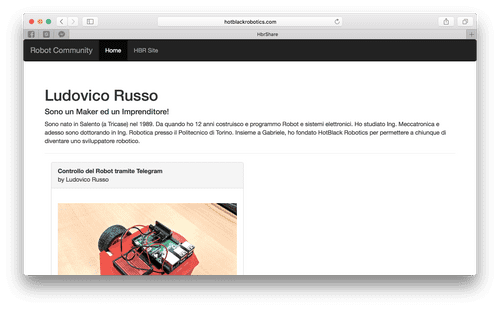 Apre HBR Community, il nuovo sistema per la condivisione di progetti Robotici