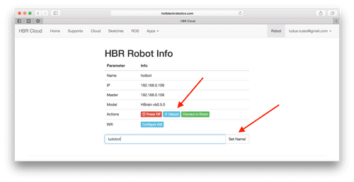 Cambiare nome al Robot DotBot da piattaforma