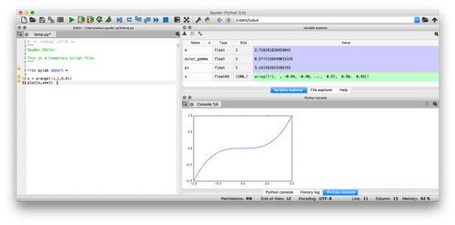 Spyder, un'altra alternativa in Python a Matlab