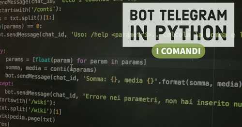 Implementiamo un bot Telegram con Python - I Comandi