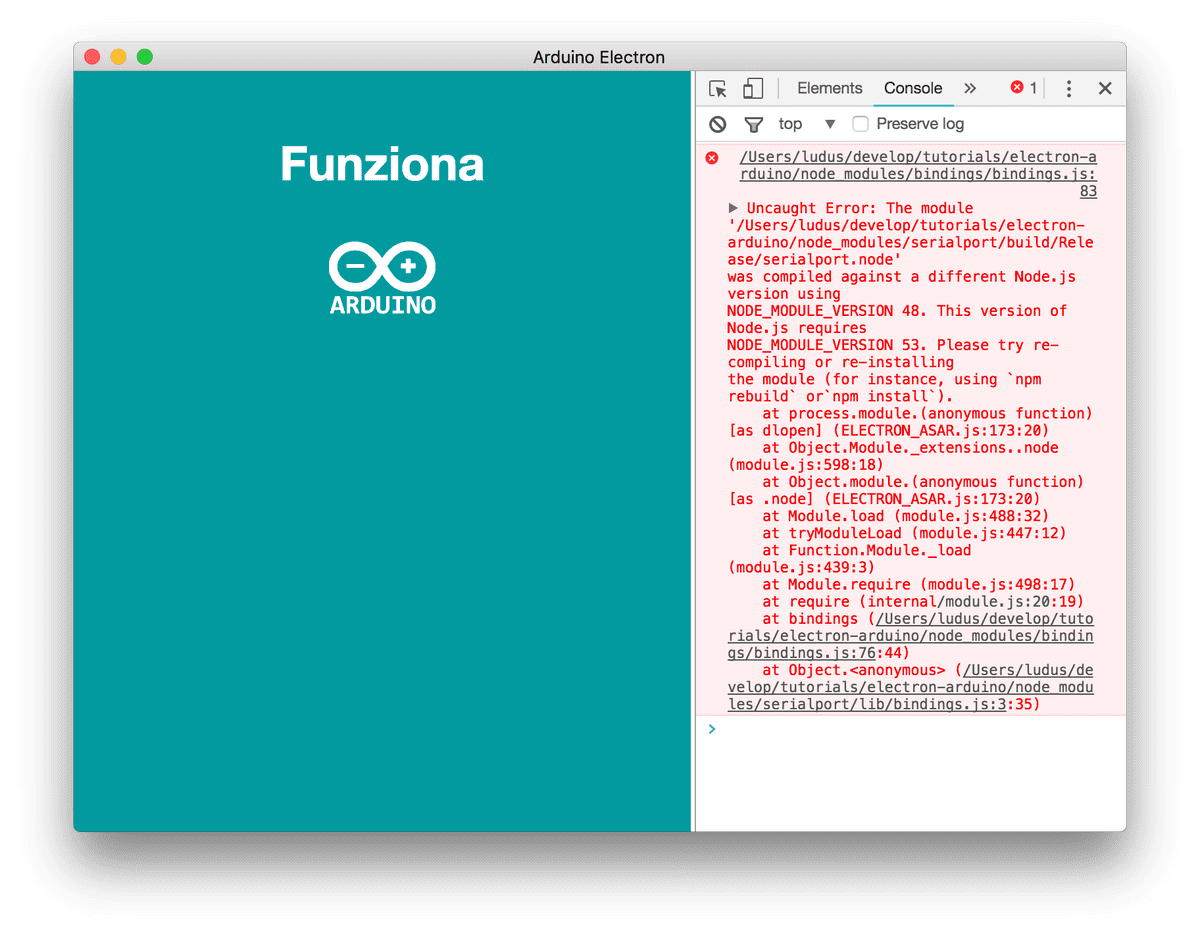 errore serial firmata