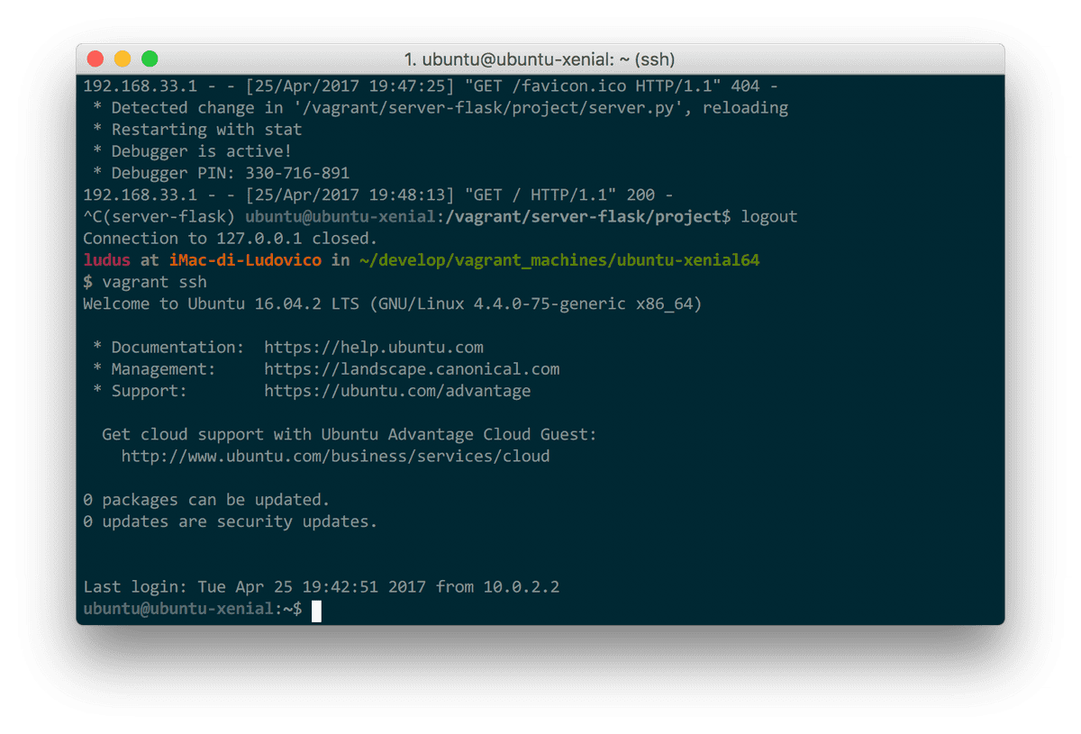 Vagrant ssh