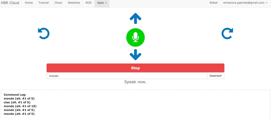 Tutorial - Usiamo la piattaforma di Cloud Robotics per sviluppare un semplice assistente personale Robotico